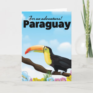 Cartão De Festividades Paraguay Toucan travel poster