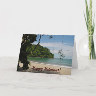 Cartão De Festividades Paraíso na Costa Rica Beach