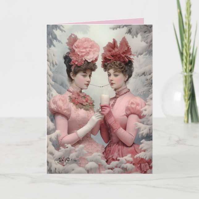 Cartão De Festividades Parceiro em Mishead (Frente)