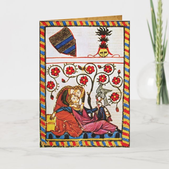 CARTÃO DE FESTIVIDADES PARCHETA MEDIEVAL DO AMOR ETERNO (Frente)