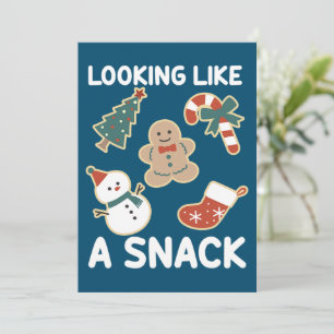 Cartão De Festividades Parecendo um Lanche Feliz Natal Papai Noel Lanche
