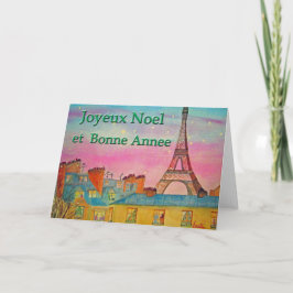 Cartão De Festividades Paris na hora de Natal - Francês!