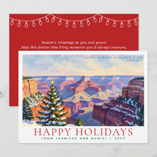 Cartão De Festividades Parque Nacional Grand Canyon Natal Festivo