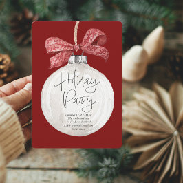 Cartão De Festividades Partido das Férias Ornamentais