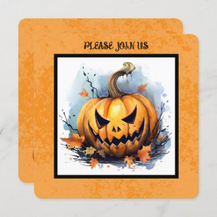 CARTÃO DE FESTIVIDADES PARTIDO DE CONCURSO DE CARVÃO DE PUMPKIN