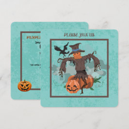 CARTÃO DE FESTIVIDADES PARTIDO DE CONCURSO DE CARVÃO DE PUMPKIN