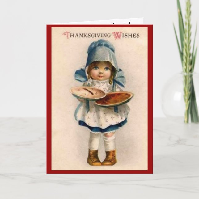 Cartão De Festividades Partilhar Ação de Graças (Frente)