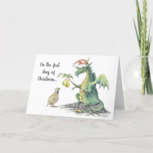 Cartão De Festividades Partridge Dragon - Greeting card