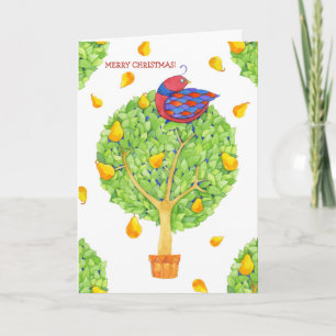 Cartão De Festividades Partridge in a Pear Tree Christmas Card