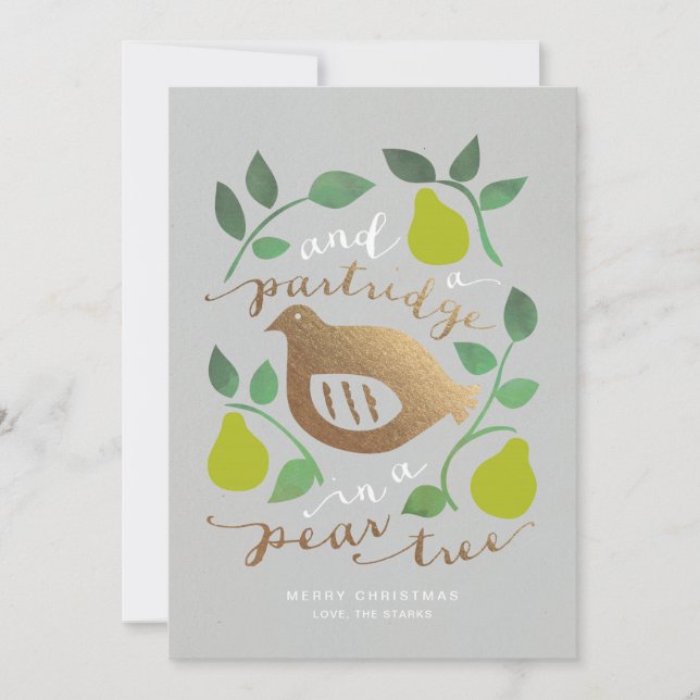 Cartão De Festividades Partridge in a Pear Tree Christmas Card (Partucho  (Frente)