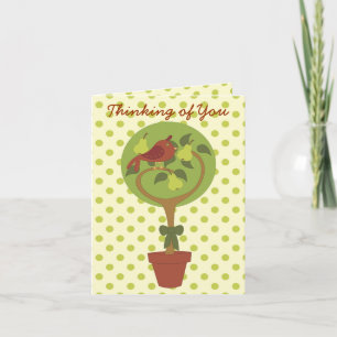 Cartão De Festividades Partucho em uma árvore de pera