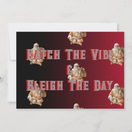 Cartão De Festividades Party greeting colour red and black