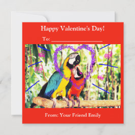 Cartão De Festividades Parvalitos Sala de Aula Divertida dos Papagaios de