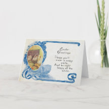 Páscoa Antiquada de Galinha Azul-Vintage