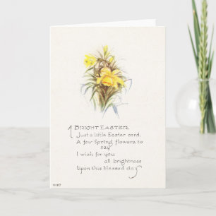Cartão De Festividades Páscoa brilhante da páscoa Greetings/A do vintag