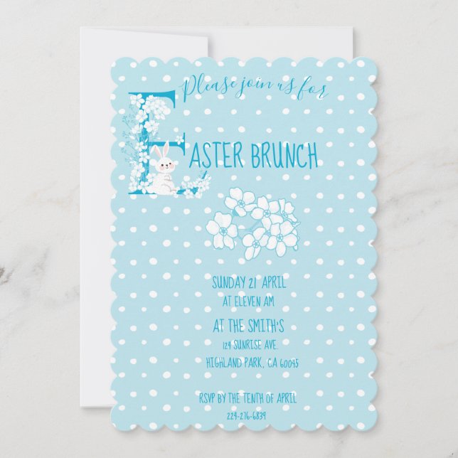 Cartão De Festividades Páscoa Brunch (Frente)
