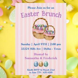 Cartão De Festividades Páscoa Brunch Cesto de Ovos