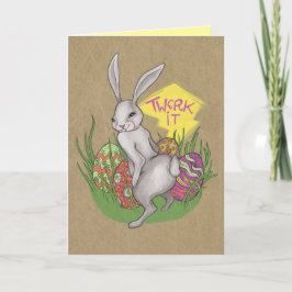 Cartão De Festividades Páscoa Bunny Twerk