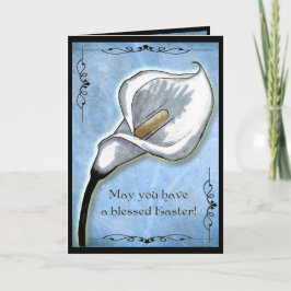 Cartão De Festividades Páscoa Calla Lily - Dentro Vazio