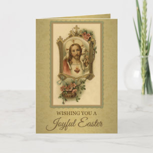 Cartão De Festividades Páscoa Católica Jesus Religiosa Ressurreição