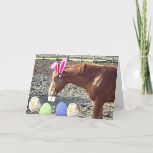 Cartão De Festividades Páscoa Chestnut Horse