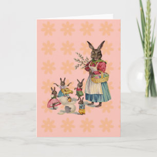 Cartão De Festividades Páscoa Coelhinhos De Frango Ovos