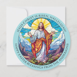 Cartão De Festividades Páscoa cristã abençoa ressurreição de Jesus