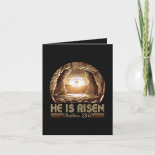 Cartão De Festividades Páscoa Cristã Ele Ressuscitou Jesus