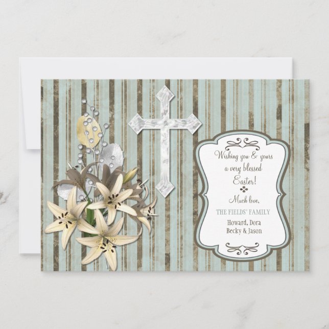 Cartão De Festividades Páscoa Cross Card (Frente)