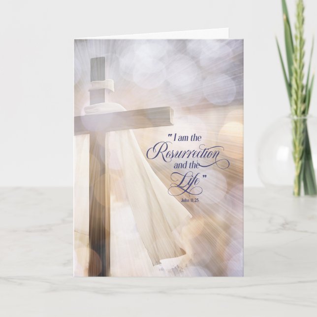 Cartão De Festividades Páscoa das Escrituras de Ressurreição Cristã (Frente)
