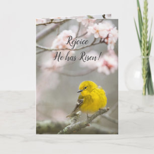 Cartão De Festividades Páscoa de alegria Ele é Risen Primavera Bird