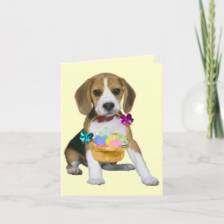 Cartão De Festividades Páscoa de Beagle - Personalizada