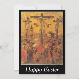Cartão De Festividades páscoa de crucifixo