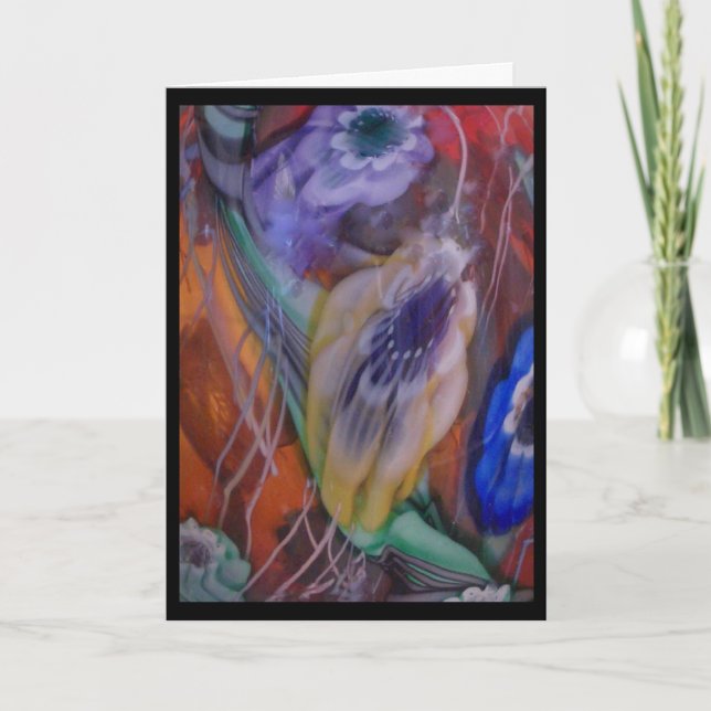 Cartão De Festividades Páscoa de Flores de Água (Frente)