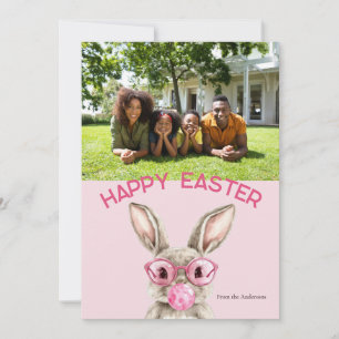 Cartão De Festividades Páscoa de Fotografias Personalizadas da Família Co
