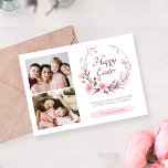 Cartão De Festividades Páscoa de Fotografias Personalizadas Floral Person<br><div class="desc">Crie seus próprios cartões de saudação personalizados de Páscoa com sua foto,  mensagem e nome personalizados. A bela mão pintada com aquarela,  buquê floral,  adiciona um toque de vibração primavera a esta tendência e cartão único.</div>