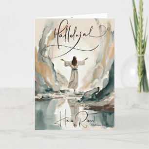 Cartão De Festividades Páscoa de pintura de ressurreição do cristo