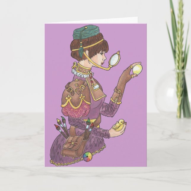 Cartão De Festividades Páscoa de Steampunk (Frente)