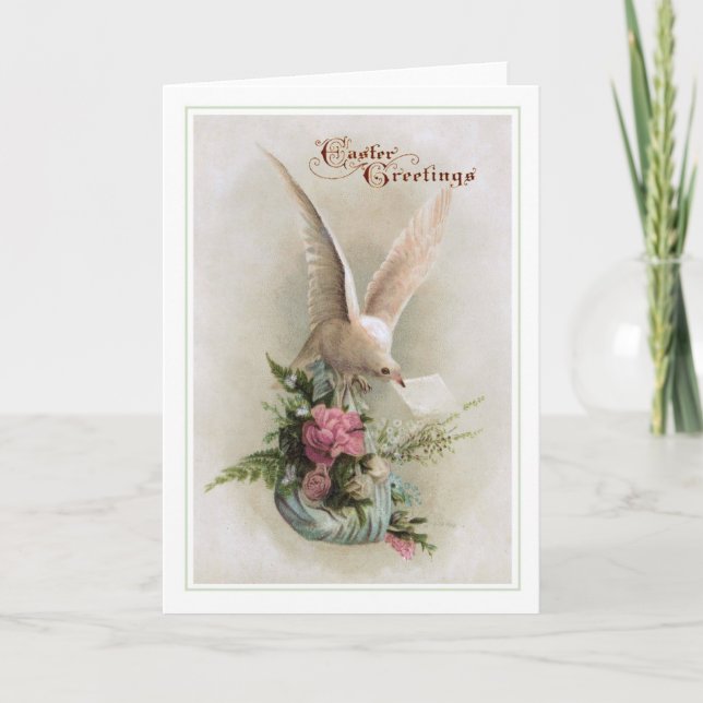 Cartão De Festividades Páscoa do vintage (Frente)
