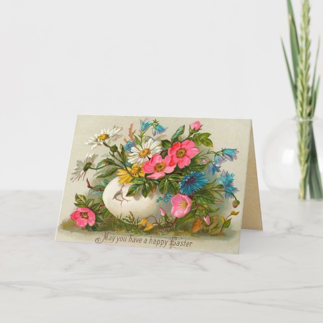Cartão De Festividades Páscoa do vintage (Frente)