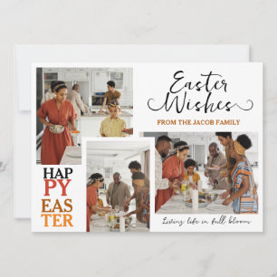 Cartão De Festividades páscoa elegante da Tipografia 3