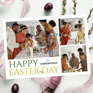 Cartão De Festividades páscoa elegante da Tipografia 3