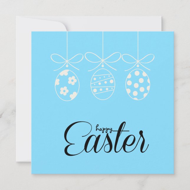 Cartão De Festividades Páscoa Feliz Coelho Fofo Caça aos Ovos de Páscoa M (Frente)