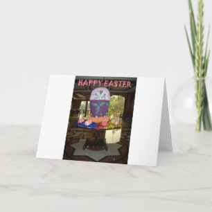 Cartão De Festividades Páscoa Festiva Joyful Springtime Ovos Coloridos