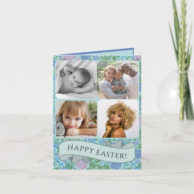 Cartão De Festividades Páscoa Fotográfica do Jardim das Dragas Vitorianas (Frente)