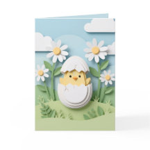 Páscoa Frango Papercraft Flores de Margarida Prima
