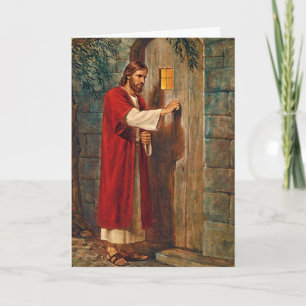 Cartão De Festividades Páscoa Jesus Bate Na Porta