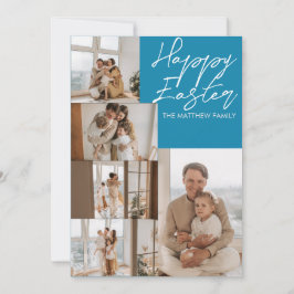 Cartão De Festividades páscoa moderna elegante, colagem de fotos cinco da