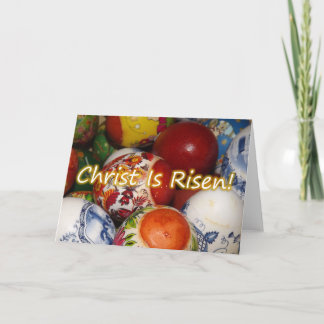 Cartão De Festividades Páscoa ortodoxa/Cristo Pascha é placa risen