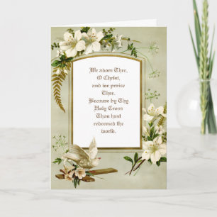 Cartão De Festividades Páscoa religiosa católica Jesus ressurreição M